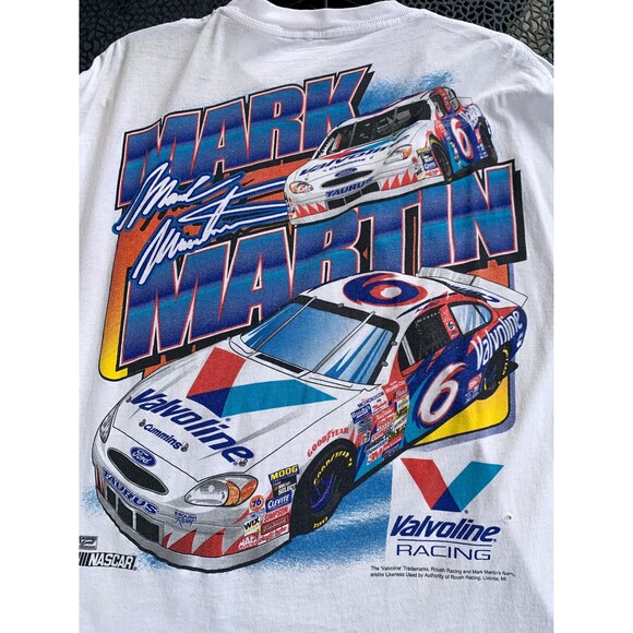 Vintage Y2K NASCAR Mark Martin Taurus Valvoline racing tee 2XL white - Picture 4 of 9